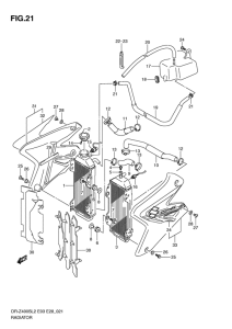 DR-Z400 Радиатор