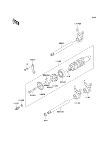 KZ1000 Переключение / вилка переключения