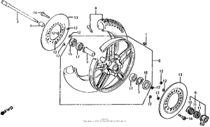 VT750C Переднее колесо