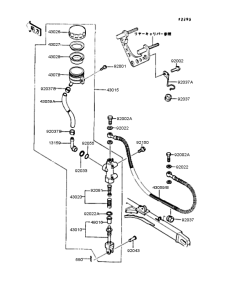 ZX400 Задний торм цилиндр