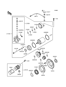 KLX250 Starter motor / starter clutch