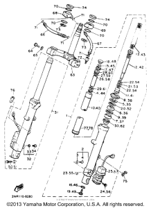 XVZ12DWC Передняя вилка