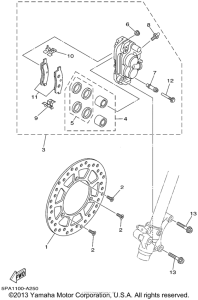 YZ85P Передний суппорт