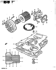 GS850 Oil pump - oil filter