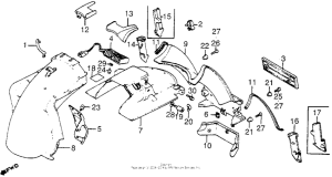 GL1200I 120i / a / lrear fender 84-85