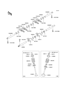 EJ800 Rocker arms / valves
