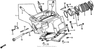 CX650 Правая головка цилиндров