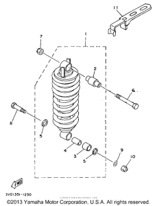 TDM850EC Амортизаторы задние