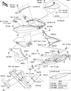 ZX1000 Боковые обтекатели