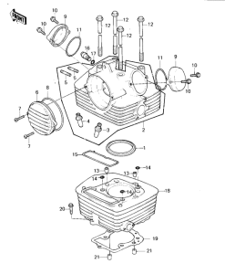  Головка блока цилиндров / цилиндр