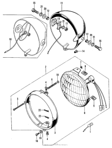 CB125S Headlight + headlight case