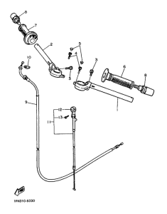  Steering handle. cable