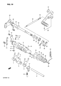GSF400 Переключение передач