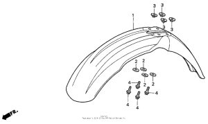 CR250R Переднее крыло