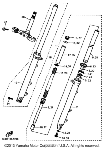 FZR600RKC Передняя вилка
