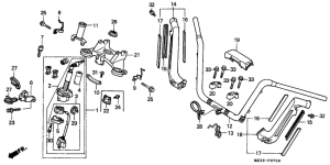 GL1500SE Handle pipe / top bridge