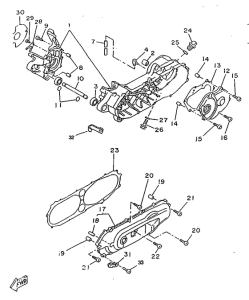 CW50RSX Картер двигателя