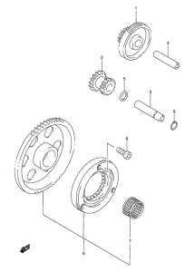 DR-Z250 Муфта стартера