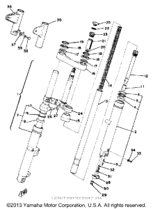 RD400F Передняя вилка