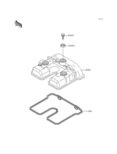 KLX300R Крышка головки цилиндров