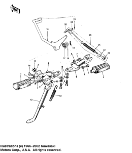  Footrests / stand / brake pedal