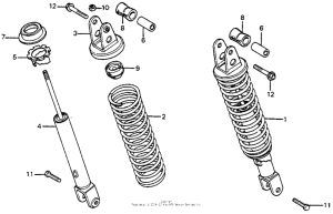 CB400 Задние амортизаторы