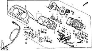 VF500F Спидометр + тахометр