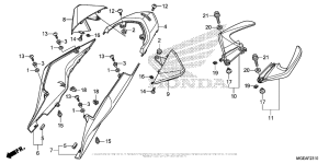 VFR1200F (DCT) Задний обтекатель