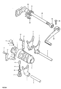 PE250 Переключение передач