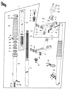 KX420 Вилка передней оси