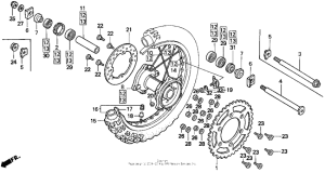 CR125R Заднее колесо
