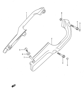 GSX1100 Ручка пассажира