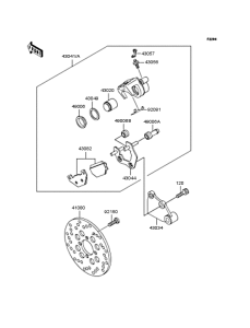 KMX80 Задний тормоз