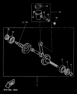 CW50RS Vilebrequin piston