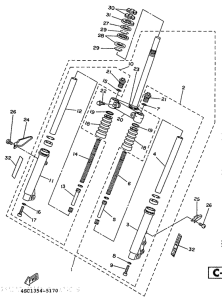 YA50ZA Передняя вилка