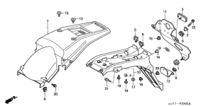 XR400R Заднее крыло