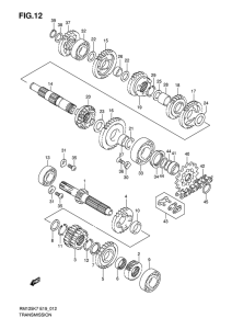 RM125 Трансмиссия