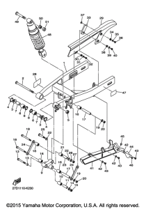 XVS1300CU Задний рычаг подвески
