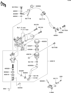 ZX1000 Задний торм цилиндр