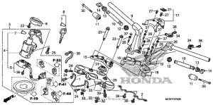 ST1300P (ABS) Handlebar + top bridge