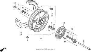 CB750 Переднее колесо