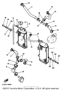 YZ125S Радиатор и Патрубки