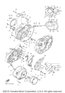XVS950CT Крышка картера двигателя
