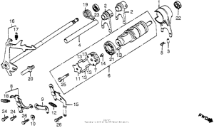 CB650 Вилка переключения передач