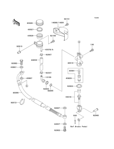 VN1500 Задний торм цилиндр