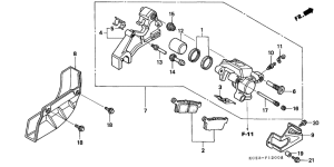 XR250R Задний суппорт
