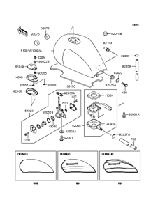 ZR1100 Топливный бак