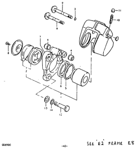 GS850 Front caripers