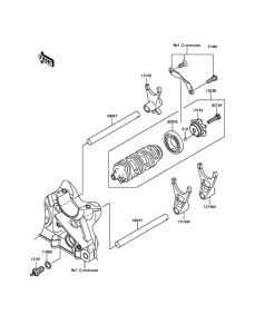 ZR800 Валы и вилки переключения передач
