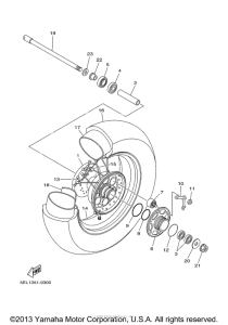 XVS11V-F Переднее колесо
